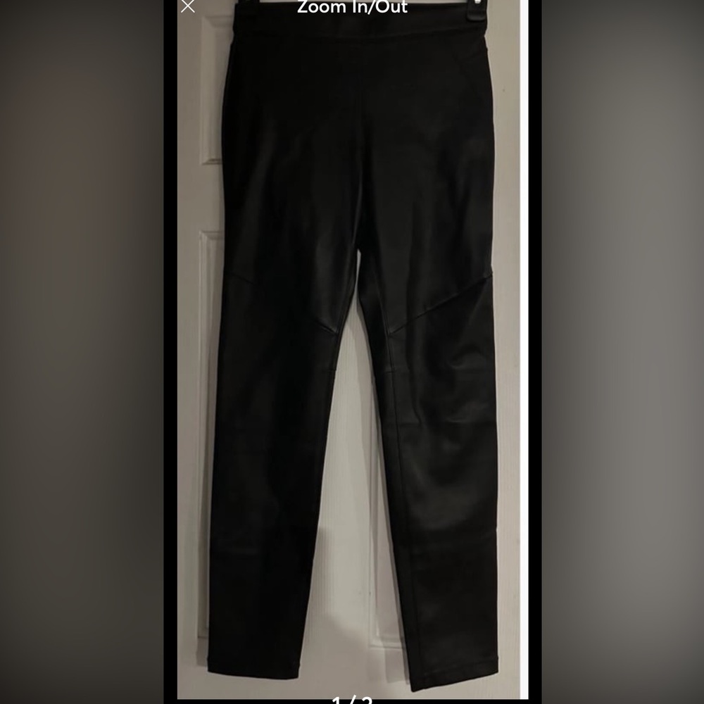 Free People Black Faux Leather Pants size 26